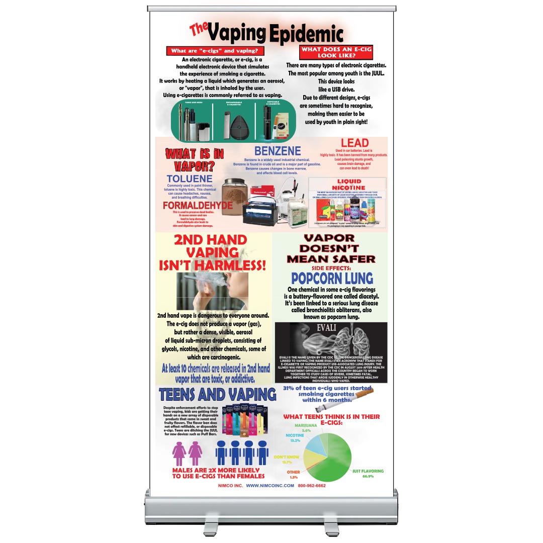The Vaping Epidemic-Table Top Retractable Banner