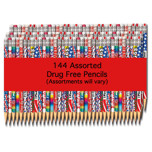 Drug Free Pencils (Assorted) – Box of 144 – Assortments Will Vary Drug Free Pencils (Assorted) – Box of 144 – Assortments Will Vary