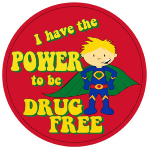 I Have the Power to be Drug Free Stickers – Rolls of 100