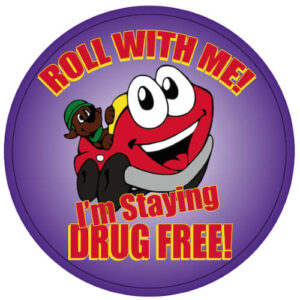 Roll With Me! I’m Staying Drug Free! Stickers – Rolls of 100