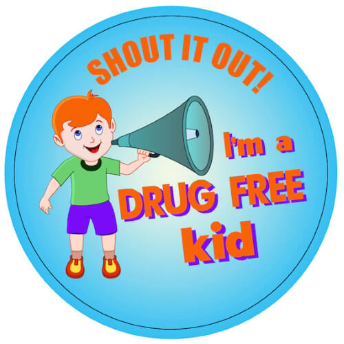 Shout It Out! I’m A Drug Free Kid Stickers – Rolls of 100 Shout It Out! I’m A Drug Free Kid Stickers – Rolls of 100