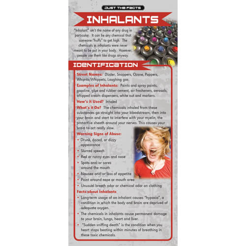 Just The Facts – Inhalants Rack Cards – Sold In Sets of 100 Just The Facts – Inhalants Rack Cards – Sold In Sets of 100