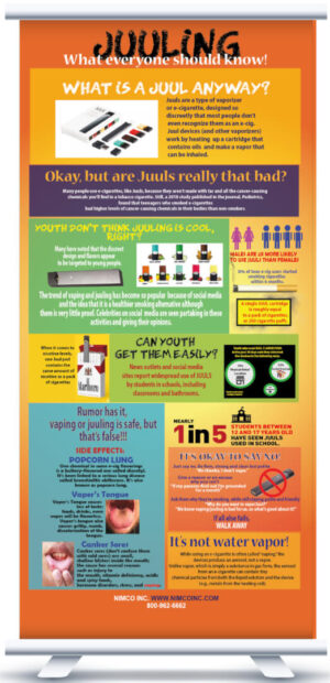 Dangers of Vaping: Juuling (Table Top Retractable Banner)