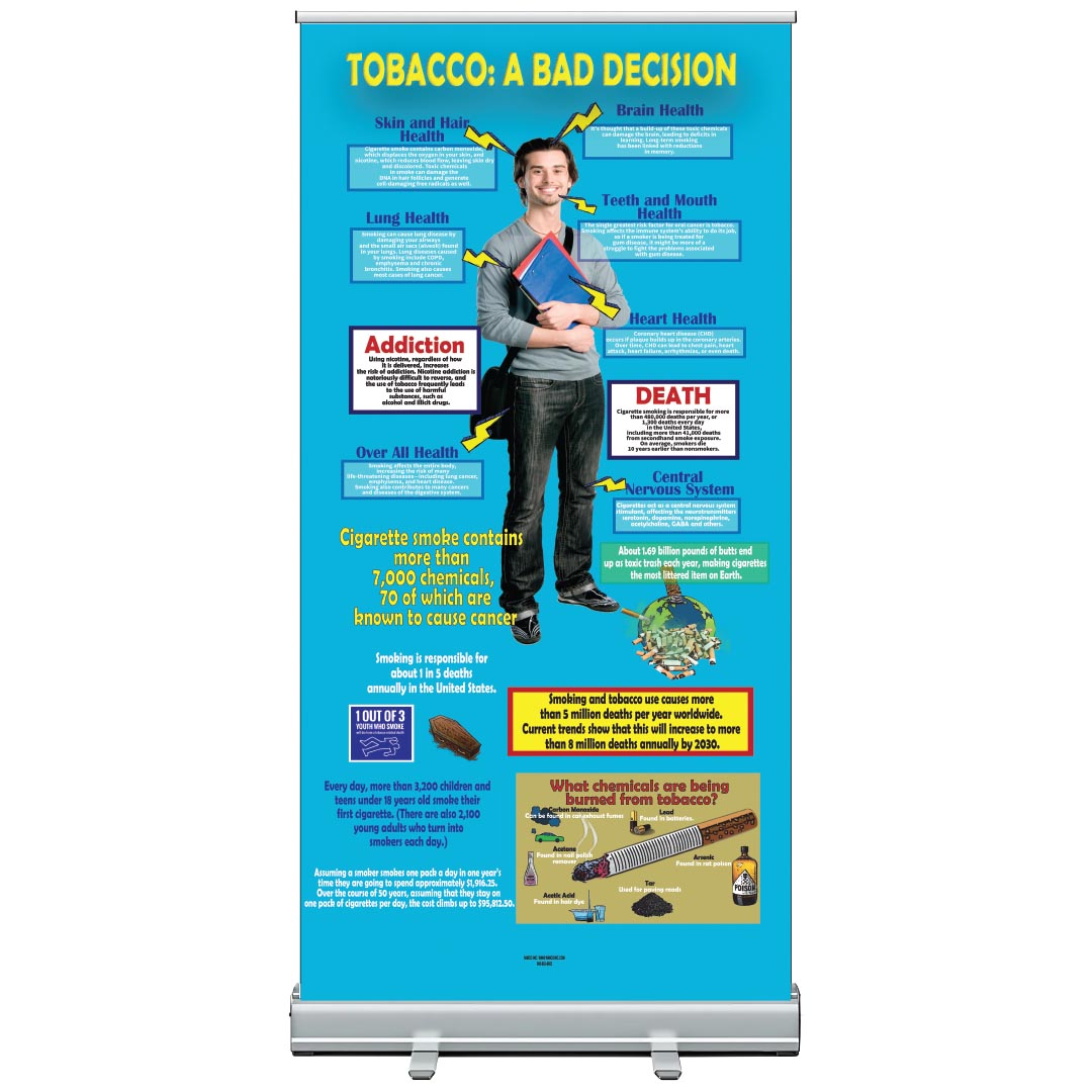 Tobacco – A Bad Decision…Table Top Retractable Banner