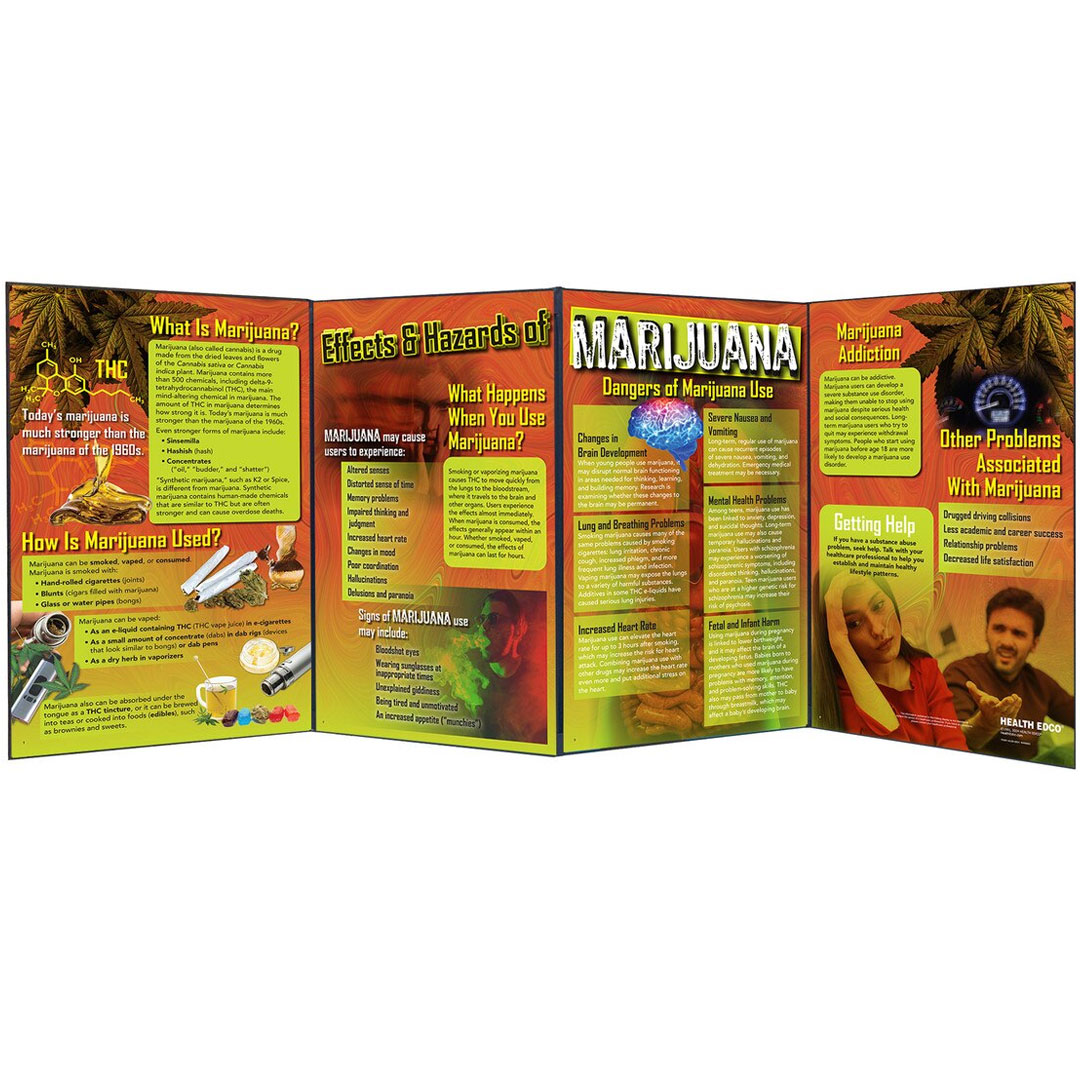 Effects & Hazards of Marijuana Folding Display Effects & Hazards of Marijuana Folding Display