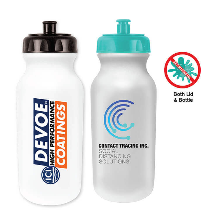 Antimicrobial Water Bottle (20 oz) w/ Full-Color Imprint