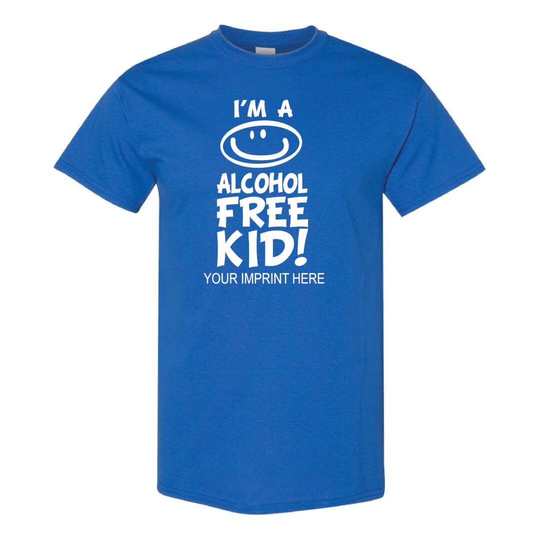 Alcohol Prevention Shirt: I'm A Alcohol Free Kid - Customizable