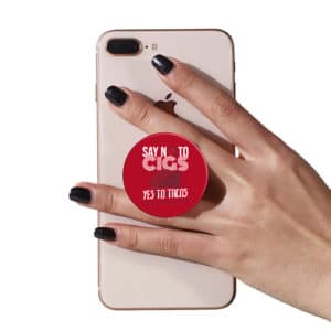 Tobacco Prevention PopUp Phone Gripper (Customizable): Say No To Cigs