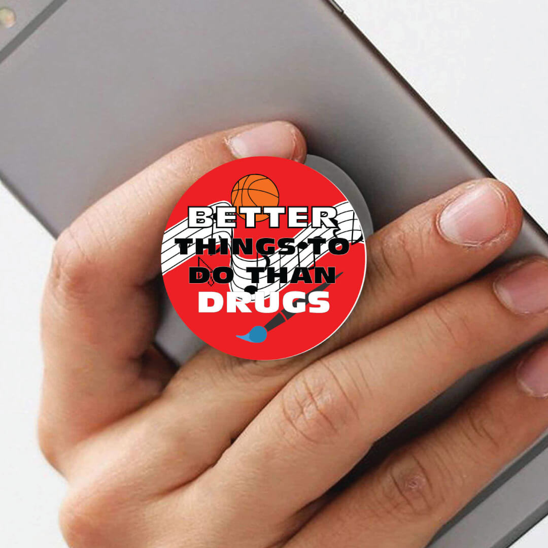 Drug Prevention PopUp Phone Gripper (Customizable): Be A Drug Free Superhero Drug Prevention PopUp Phone Gripper (Customizable): Be A Drug Free Superhero