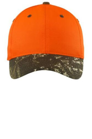 Port Authority Enhanced Visibility Cap (Hat) with Camo Brim-Embroidered