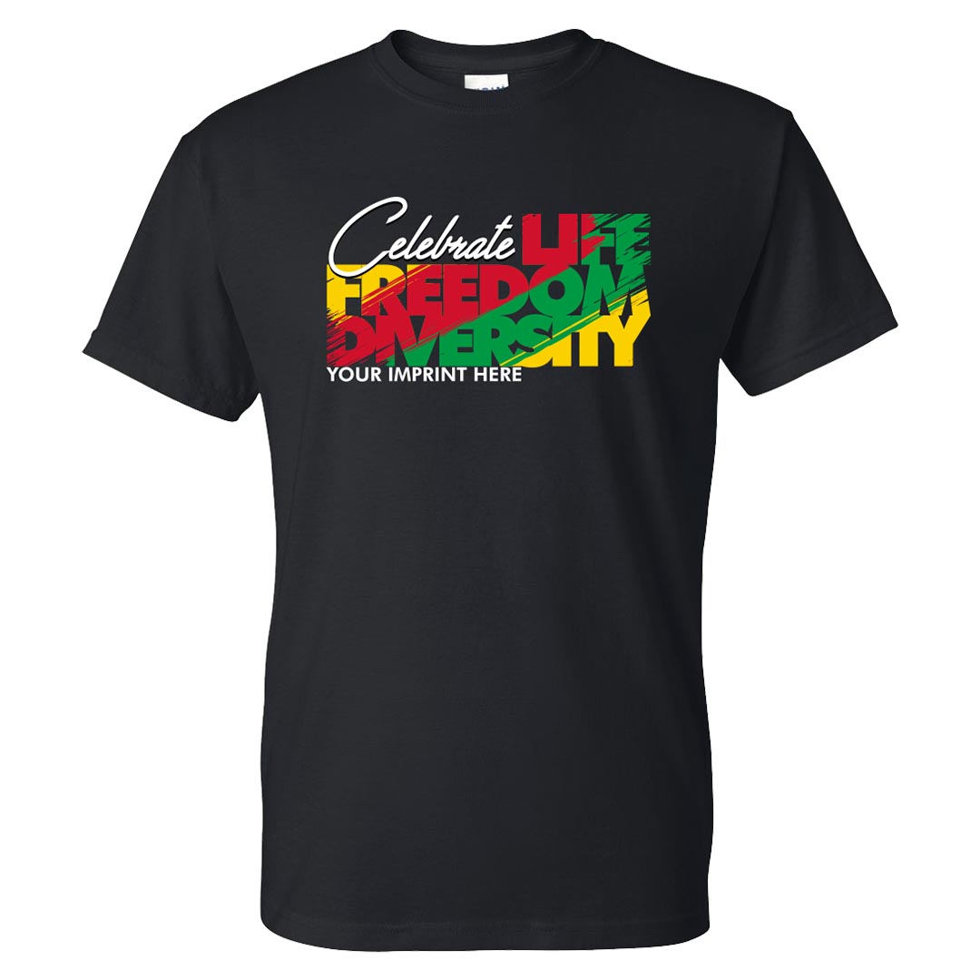 Black History Month Shirt: Celebrate Life Freedom Diversity – Customizable Black History Month Shirt: Celebrate Life Freedom Diversity - Customizable