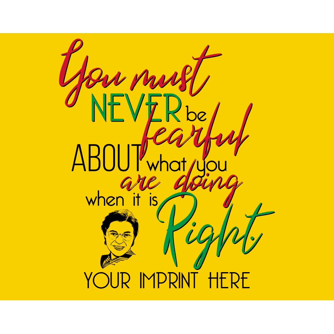 Black History Month Banner (Customizable): You Must Never Be Fearful