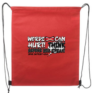 Kindness Backpack: Words Can Hurt Think Before You Speak-Customizable