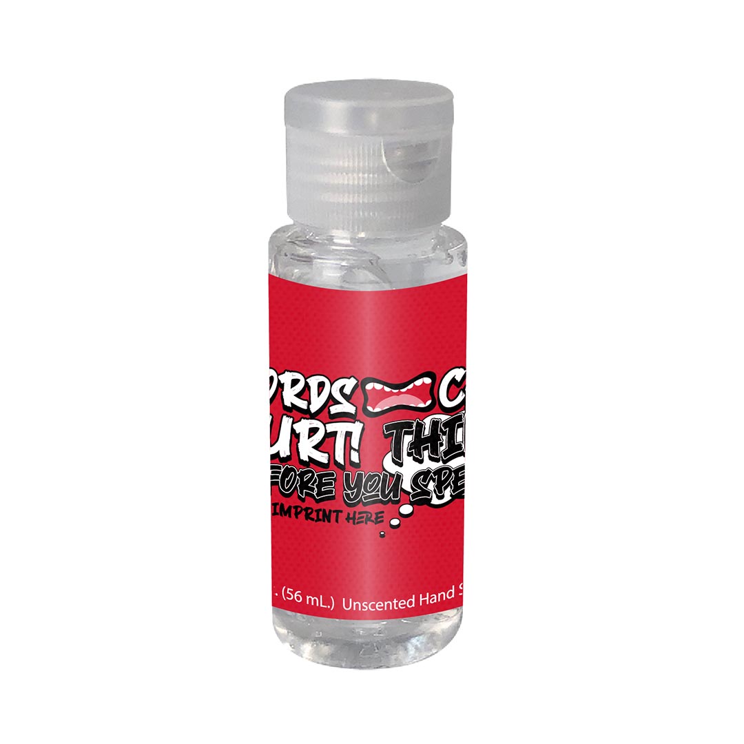 Kindness Hand Sanitizer (Customizable): Words Can Hurt Think Before You Speak