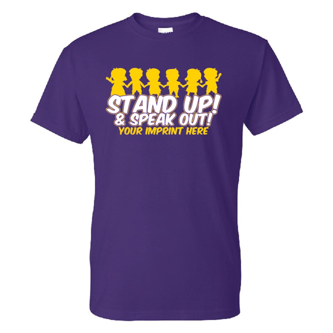 Bullying Prevention Shirt: Stand Up Speak Out – Customizable Bullying Prevention Shirt: Stand Up Speak Out - Customizable