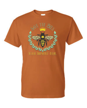 Go Green and Climate Change Shirt: Save The Bees -Customizable