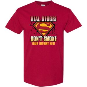 Tobacco Prevention Shirt: Real Hero’s Don’t Smoke – Customizable