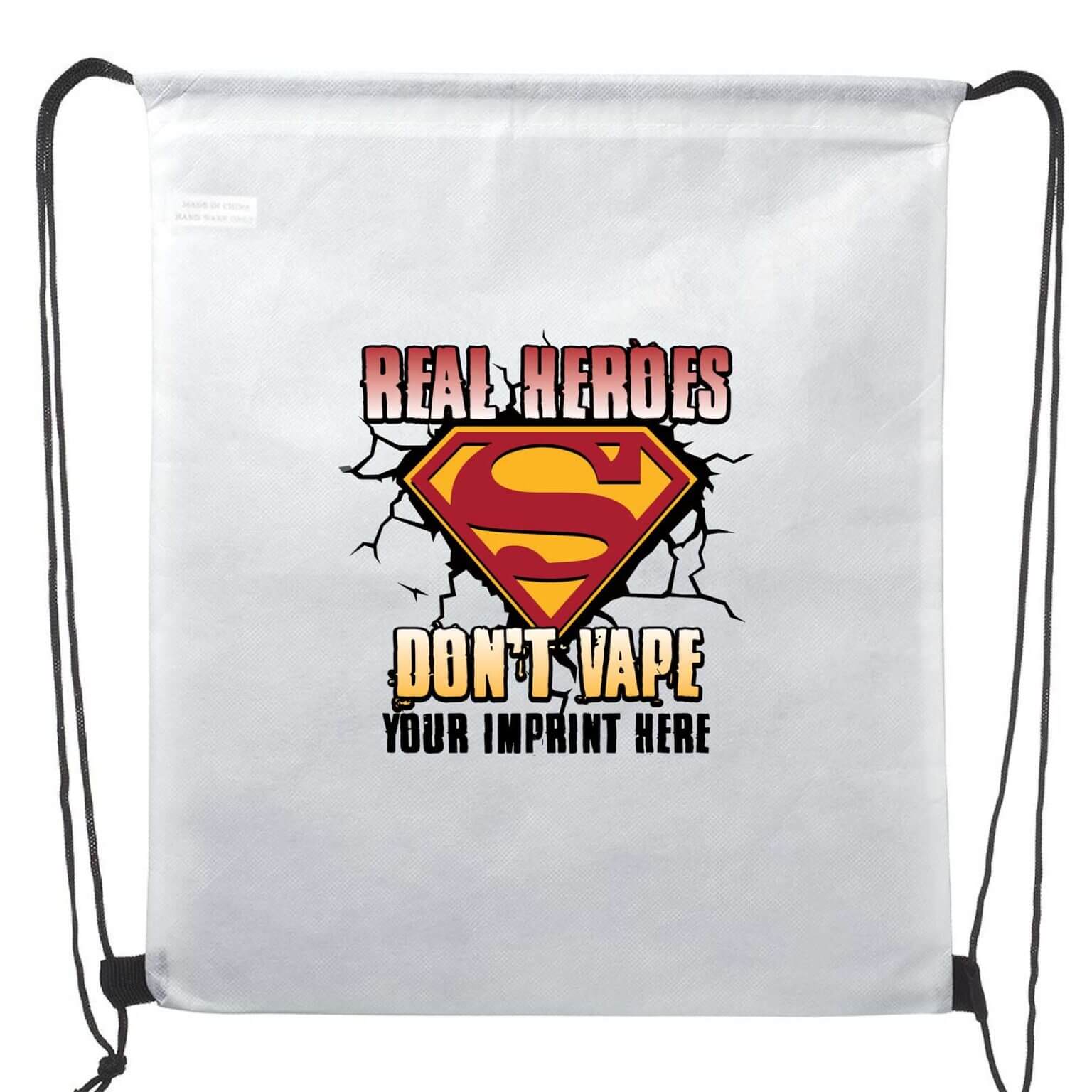 Vaping Prevention Backpack: Real Heroes Don't Vape- Customizable