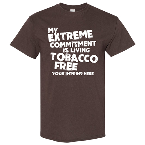 Tobacco Prevention Shirt: My Extreme Commitment is Living Tobacco Free – Alternate Design – Customizable Tobacco Prevention Shirt: My Extreme Commitment is Living Tobacco Free – Alternate Design – Customizable
