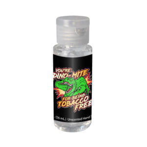 Tobacco Prevention Hand Sanitizer (Customizable): You’re Dino-Mite For Being Tobacco Free