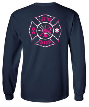 Firefighter T-Shirt Long Sleeve: Fight For a Cure (Maltese) – Customizable