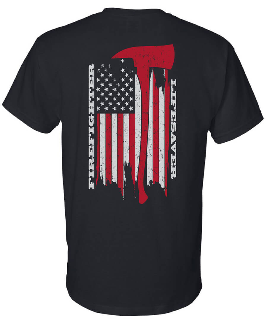 Firefighter T-Shirt Short Sleeve: Firefighter (Lifesaver) – Customizable Firefighter T-Shirt Short Sleeve: Firefighter (Lifesaver) – Customizable