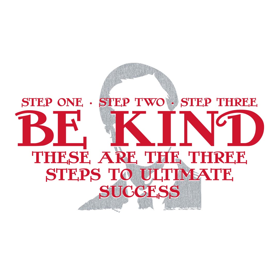 Kindness Banner (Customizable): Step One. Step Two. Step Three. Be Kind