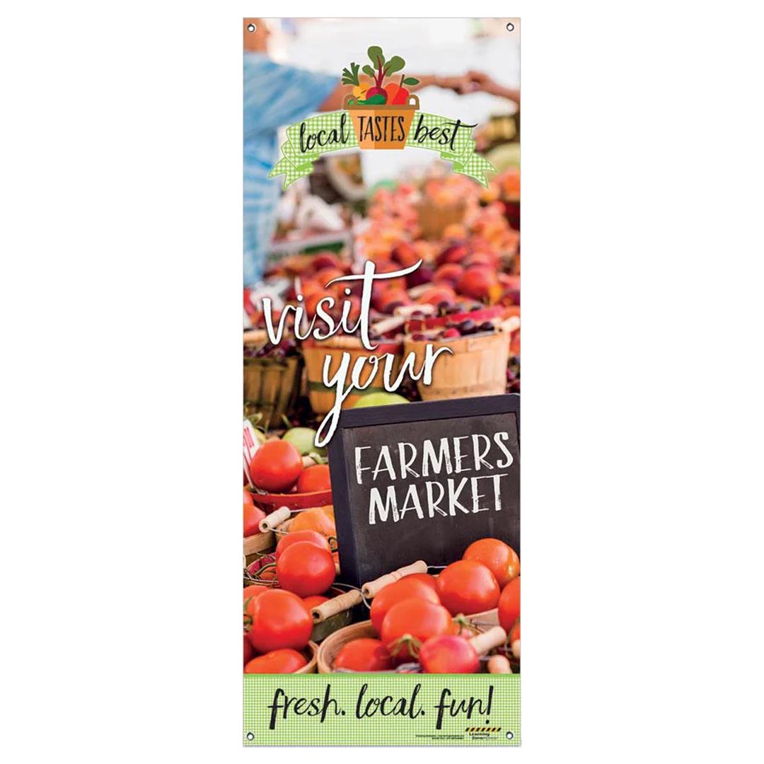 Farmers Market Vinyl Banner