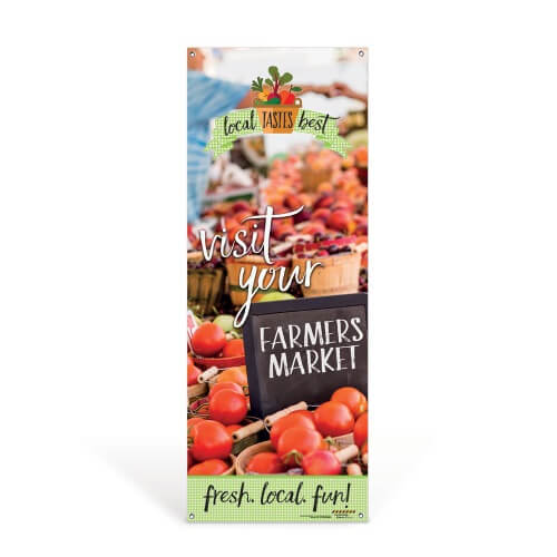Farmers Market Vinyl Banner