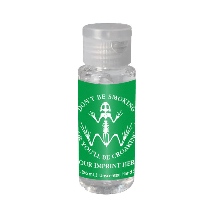 Tobacco Prevention Hand Sanitizer (Customizable): Don’t Be Smoking Or You’ll Be Croaking Tobacco Prevention Hand Sanitizer (Customizable): Don’t Be Smoking Or You’ll Be Croaking