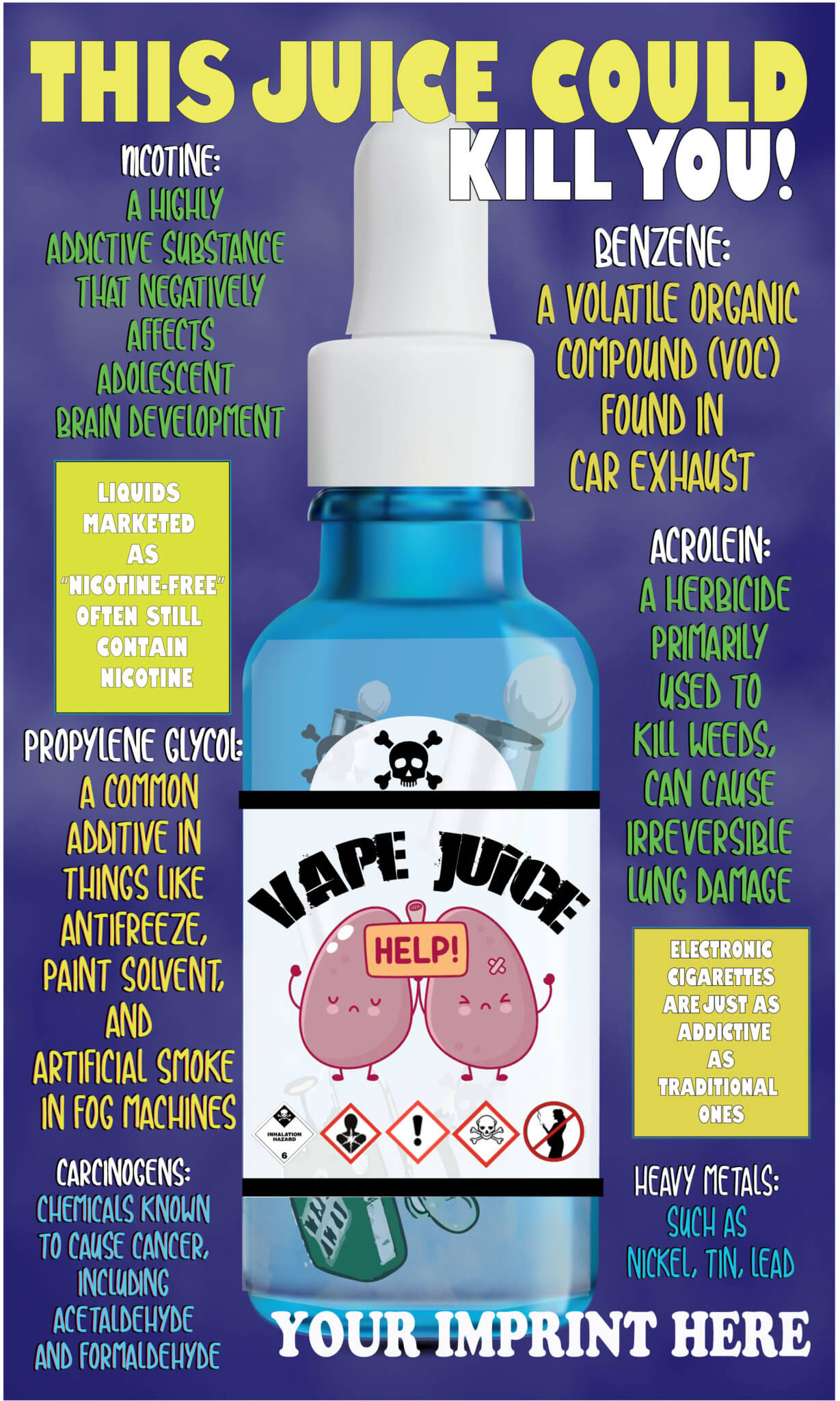 Vaping Prevention Banner (Customizable): This Juice Could Kill You