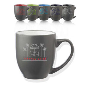16 oz. Pop Out Bistro Two Tone Coffee Mugs