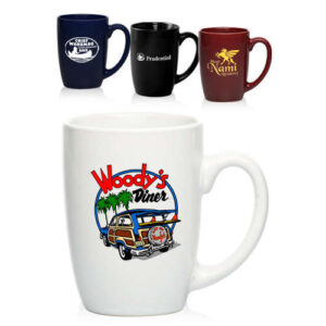 16 oz. Large Mocha Glossy Ceramic Custom Mug