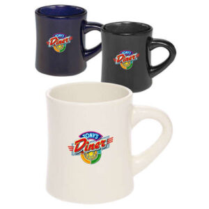 12 oz. Thick Grip Glossy Ceramic Diner Mugs