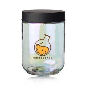 Luminous 33 oz. Iridescent Glass Storage Jars