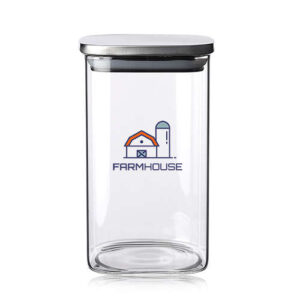 Branson 40 oz. Square Storage Jars