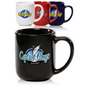 16 oz. Vibrant Color Glossy Ceramic Mugs