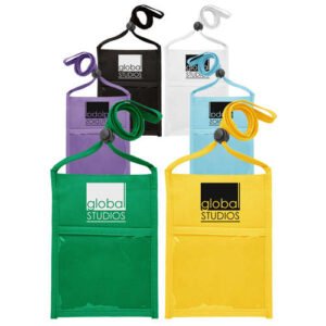 Premium Double Window Pouch Polyester Neck Wallet