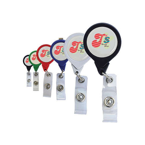 No-Twist Round Retractable Badge with Bulldog Clip No-Twist Round Retractable Badge with Bulldog Clip