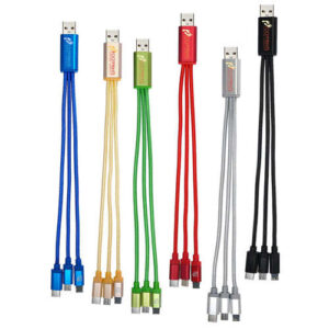 Metallic 3-in-1 Charging Cable
