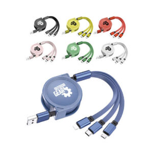 3-in-1 Retractable Cable for iPhone and Samsung
