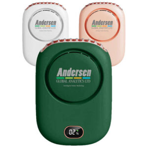 2000mAh Portable Neck Fan with Adjustable Lanyard and Bracket