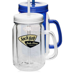 17 oz. Mason Jars with Straw