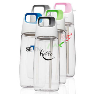 27 oz. Accent Cube Water Bottles with Straw
