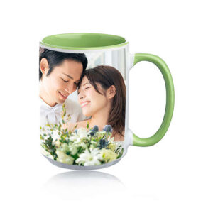 15 oz. Glossy Two-Tone Custom Photo Mugs