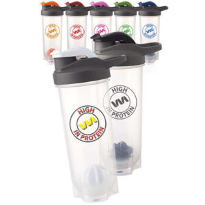 24 oz. Plastic Shaker Bottles with Mixer