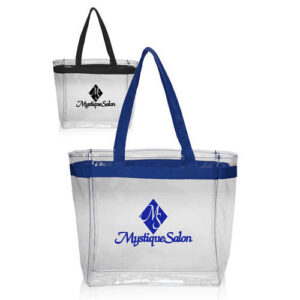 Color Handles Clear Plastic Tote Bags