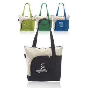 Zipper Polyester Tote Bags