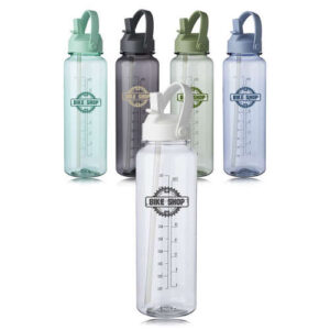 40 oz. Stella Plastic Water Bottle with Measurements