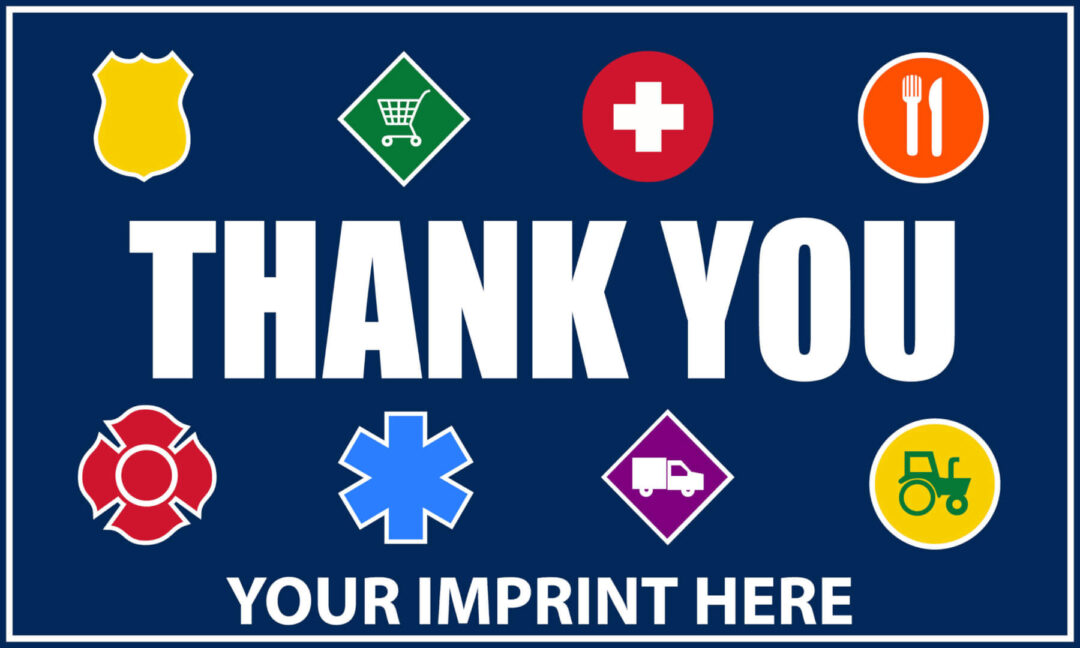Healthcare Workers Banner (Customizable): THANK YOU (Essential Workers)